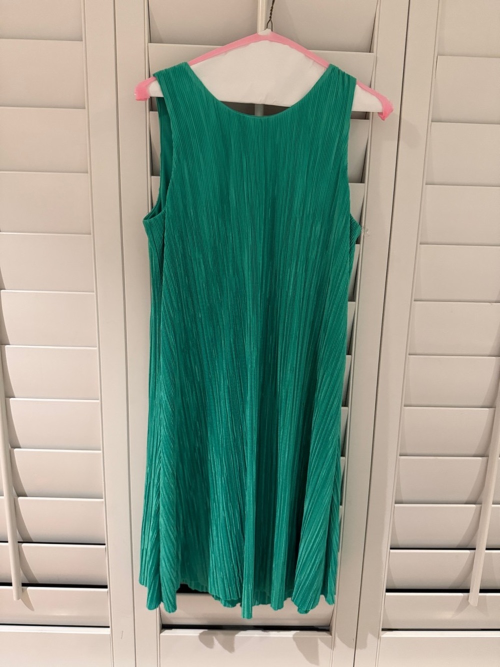 Anne Klein Teal Pleated Midi Dress